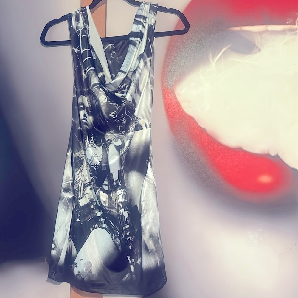 SHEIN anime hooded mini dress